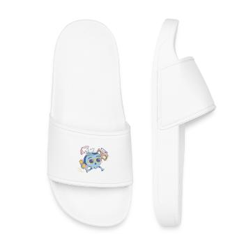 skull-beach-themed-design - Kinder Badelatschen - Weiß - Vorne