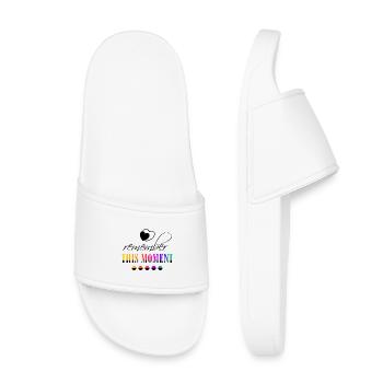 Remember_this_moment - Kids’ Pool Sliders - white - Front