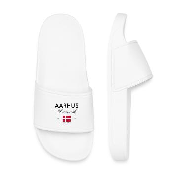 Aarhus Denmark Coordinates Travel Souvenir - Kids’ Pool Sliders - white - Front