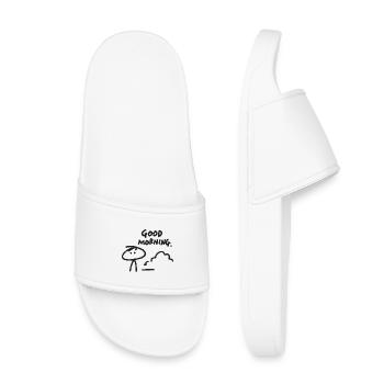 Good Morning Doodle Sketch - Kids’ Pool Sliders - white - Front