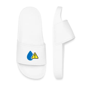 Avertissement de fuite d’eau Symbole d’humidité icône solide - Claquettes enfant - blanc - Devant
