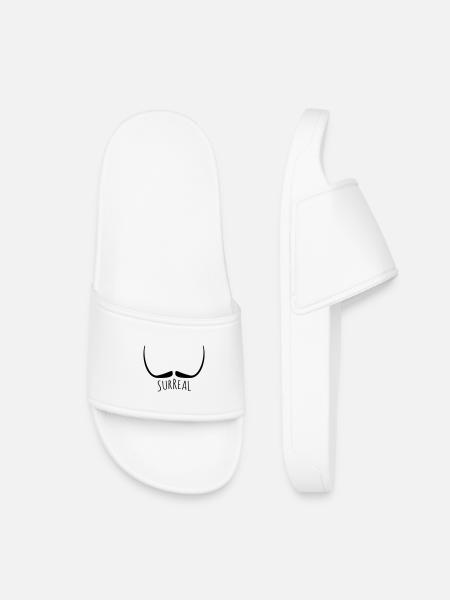 moustache surréaliste - Surreal - Claquettes enfant - blanc