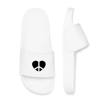 Paix & Amour - Claquettes enfant - blanc - Devant