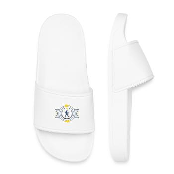 Saint-Jacques-de-Compostelle Vintage Badge - Claquettes enfant - blanc - Devant