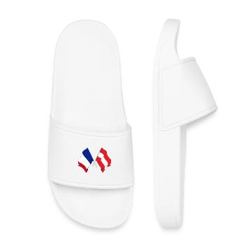 Drapeau de la France et drapeau de l’Autriche - Claquettes enfant - blanc - Devant