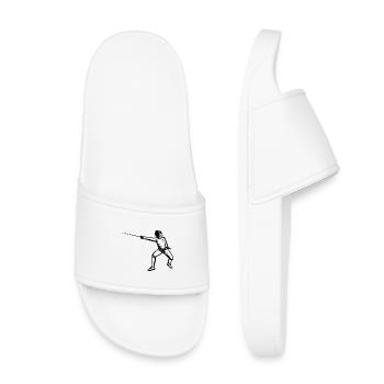 Funny Fencer - Kids’ Pool Sliders - white - Front