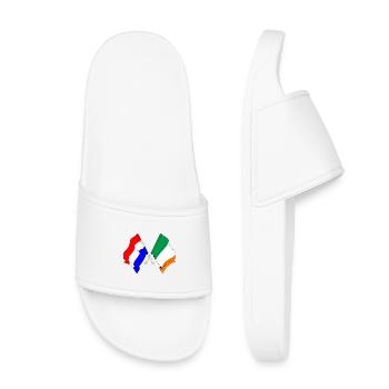 Drapeau des Pays-Bas et drapeau de l’Irlande - Claquettes enfant - blanc - Devant