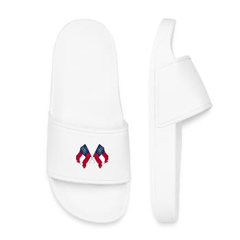 Deux drapeaux traversaient la Géorgie - Claquettes enfant - blanc - Devant
