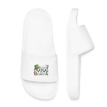 Funny Dentist St Patricks Day - Kids’ Pool Sliders - white - Front