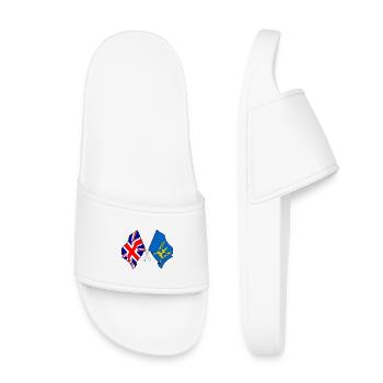 Suffolk & Great Britain Crossed Flags - Kids’ Pool Sliders - white - Front