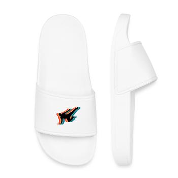 Parkour Heartbeat Pulse Retro Freerunning - Kinder Badelatschen - Weiß - Vorne