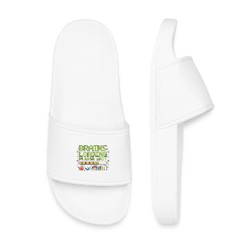Cerveaux des professeurs de lycée en chargement, s’il vous plaît Enseignement - Claquettes enfant - blanc - Devant
