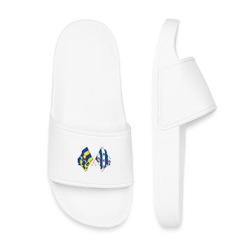 Ameland & Friesland Crossed Flags - Kids’ Pool Sliders - white - Front