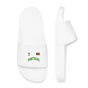 Portugal Football PORTUGAL Text Jersey Design - Kids’ Pool Sliders - white - Front