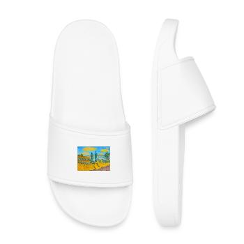 Toskanische Landschaft - Kinder Badelatschen - Weiß - Vorne