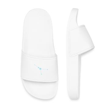  Cancer Star Constellation Zodiac Sign Pastel Blue - Kids’ Pool Sliders - white - Front