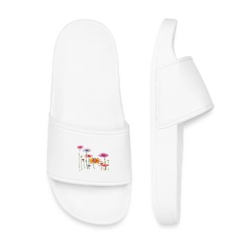 Colorful Wildflowers - Kids’ Pool Sliders - white - Front