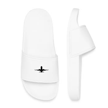 Flugzeug - Kinder Badelatschen - Weiß - Vorne