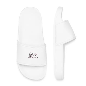 Love Yourself lettering Pascal Voggenhuber - Kids’ Pool Sliders - white - Front