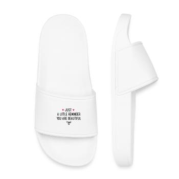 you are beautiful - Kids’ Pool Sliders - white - Front