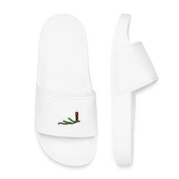 Bougie de Noël festive aux branches de sapin - Claquettes enfant - blanc - Devant