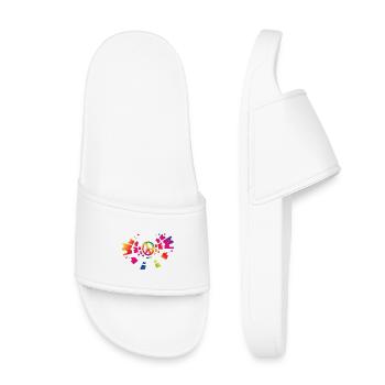 Signe de paix coloré pour la saison des festivals - Claquettes enfant - blanc - Devant
