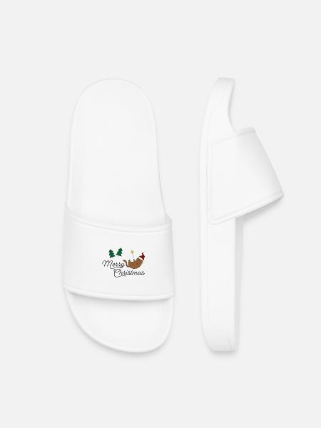 Lustige Weihnachtsgeschenke - Kinder Badelatschen - Weiß