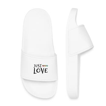 JUST MARRIED. EVJF. SAINT VALENTIN. COUPLE - Claquettes enfant - blanc - Devant