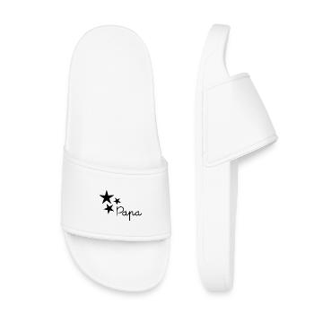 PAPA. FÊTE DES PÈRES. BONNE FÊTE PAPA. BONNE FÊTE. - Claquettes enfant - blanc - Devant
