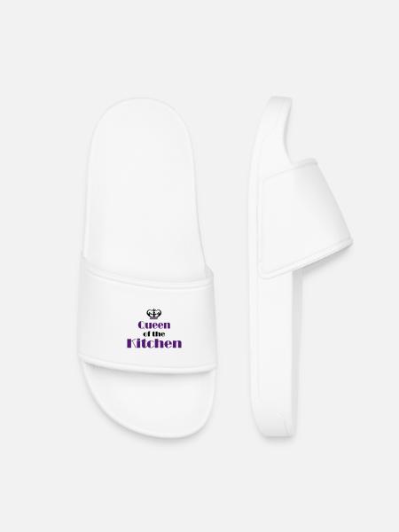Women's Cooking Apron - Kids’ Pool Sliders - white