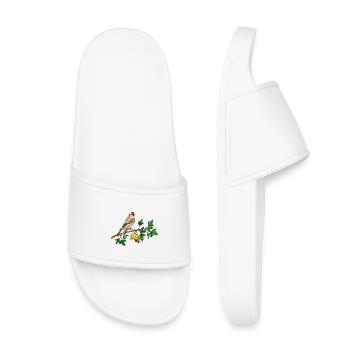 Bunter Vogel - Kinder Badelatschen - Weiß - Vorne