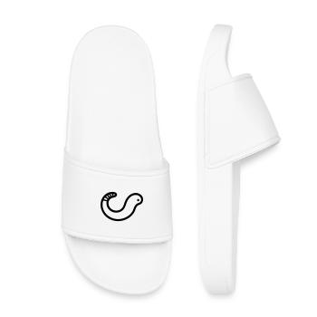 ver de terre - Claquettes enfant - blanc - Devant