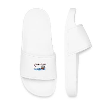 Wakeboarding Action Motif - Kids’ Pool Sliders - white - Front