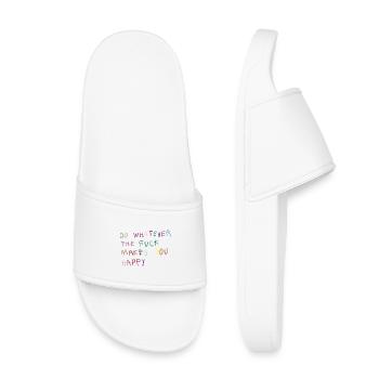 Fais ce qui te rend heureux - Claquettes enfant - blanc - Devant