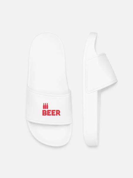 Bierliebhaber - Kinder Badelatschen - Weiß
