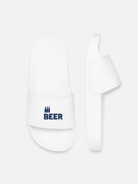 Bierliebhaber - Kinder Badelatschen - Weiß