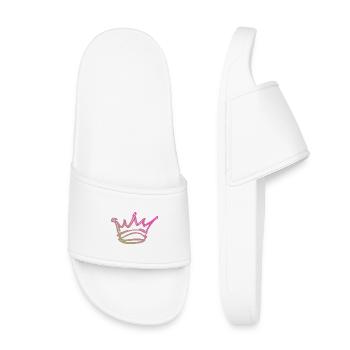 Gradient Crown Sketch - Kids’ Pool Sliders - white - Front