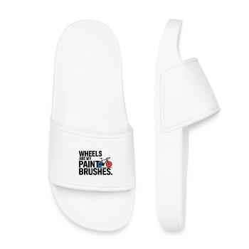 Les roues artistiques de cyclisme sont mes pro de pinceaux - Claquettes enfant - blanc - Devant