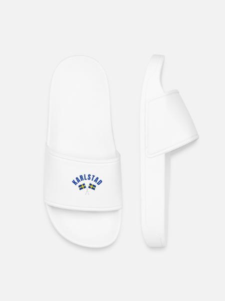 Drapeaux suédois de Karlstad - Claquettes enfant - blanc