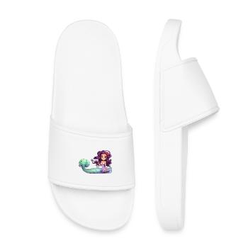 Underwater sorceress with role - Kids’ Pool Sliders - white - Front