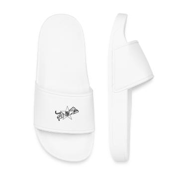 Sport Sportler Tiger Tier Fun Sprüche Geschenk - Kinder Badelatschen - Weiß - Vorne