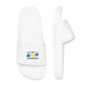Holzkreuz Smile Kreis - Kinder Badelatschen - Weiß - Vorne