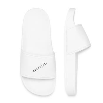 Dessin de flûte - Claquettes enfant - blanc - Devant