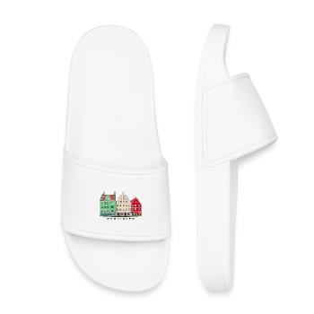 Memmingen, Bavaria, Southern Germany, Hand Drawing - Kids’ Pool Sliders - white - Front