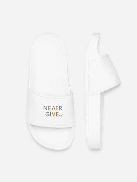 Never give up Incarnez essence de la persévérance - Claquettes enfant - blanc