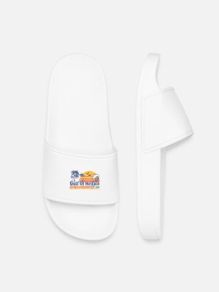 Gulf Of Mexico - Kids’ Pool Sliders - white