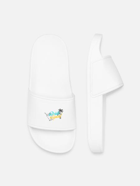 Bride Squad Tropical Sunset Design - Kids’ Pool Sliders - white