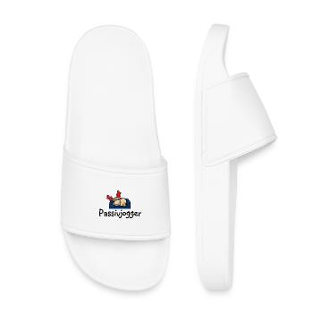 Reindeer Elmondo on the couch as a passive jogger - Kids’ Pool Sliders - white - Front