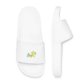 Papillons. Effets de chaque petite action - Claquettes enfant - blanc - Devant