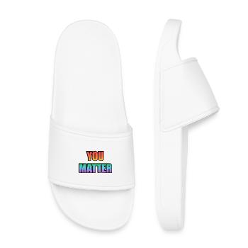 Texte dégradé You Matter - Claquettes enfant - blanc - Devant